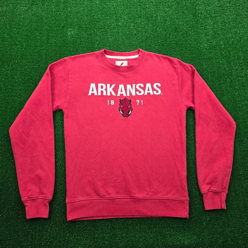 Arkansas Razorbacks Sweatshirt Mens Small Red Pullover NCAA College Football‎